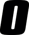 Picture of Hardline Dirt Digits 3pk 7 in. - High Gloss Number 0 - Black