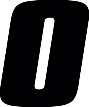 Picture of Hardline Dirt Digits 3pk 7 in. - High Gloss Number 0 - Black
