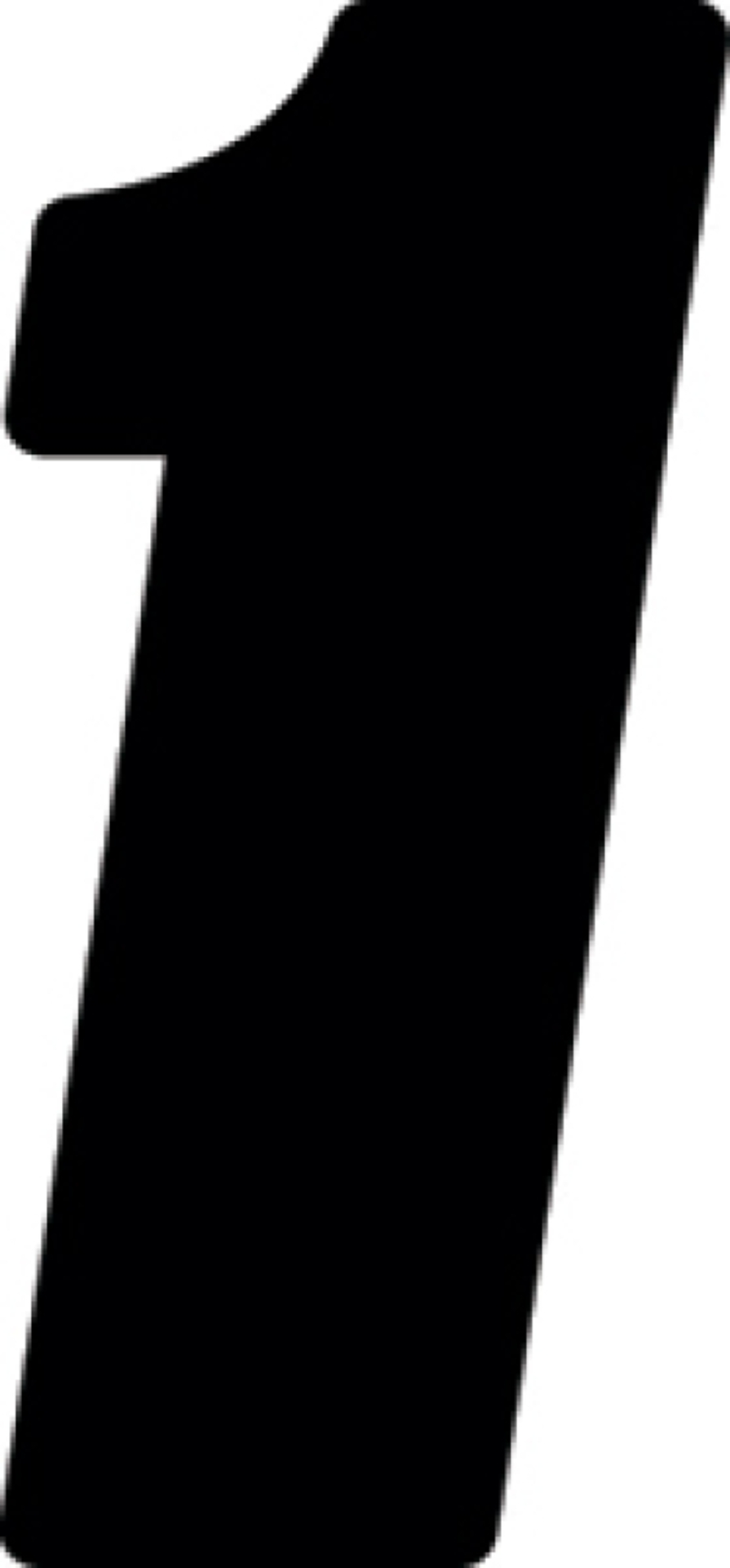 Picture of Hardline Dirt Digits 3pk 7 in. - High Gloss Number 1 - Black