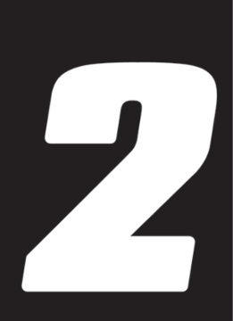 Picture of Hardline Dirt Digits 3pk 7 in. - High Gloss Number 2 - White