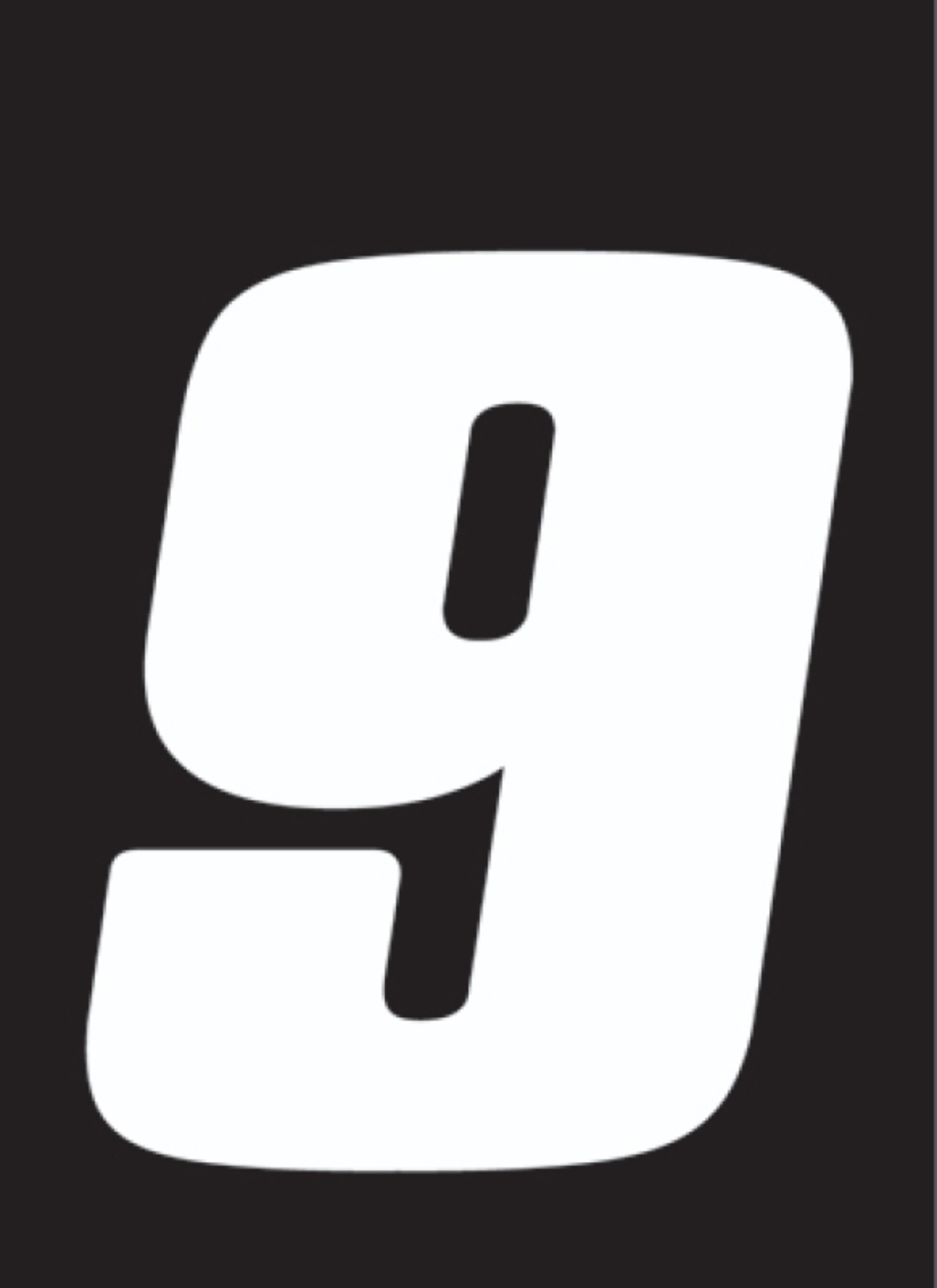 Picture of Hardline Dirt Digits 3pk 7 in. - High Gloss Number 9 - White