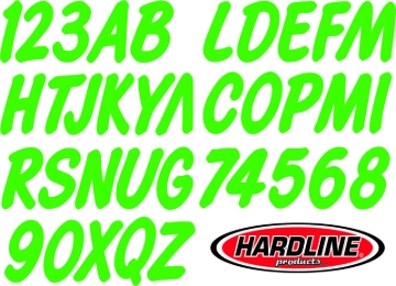 Picture of Hardline Boat Lettering Registration Kit 3 in. - 400 Lime Green Solid