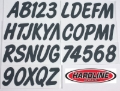 Picture of Hardline Boat Lettering Registration Kit 3 in. - 400 Dark Grey Solid