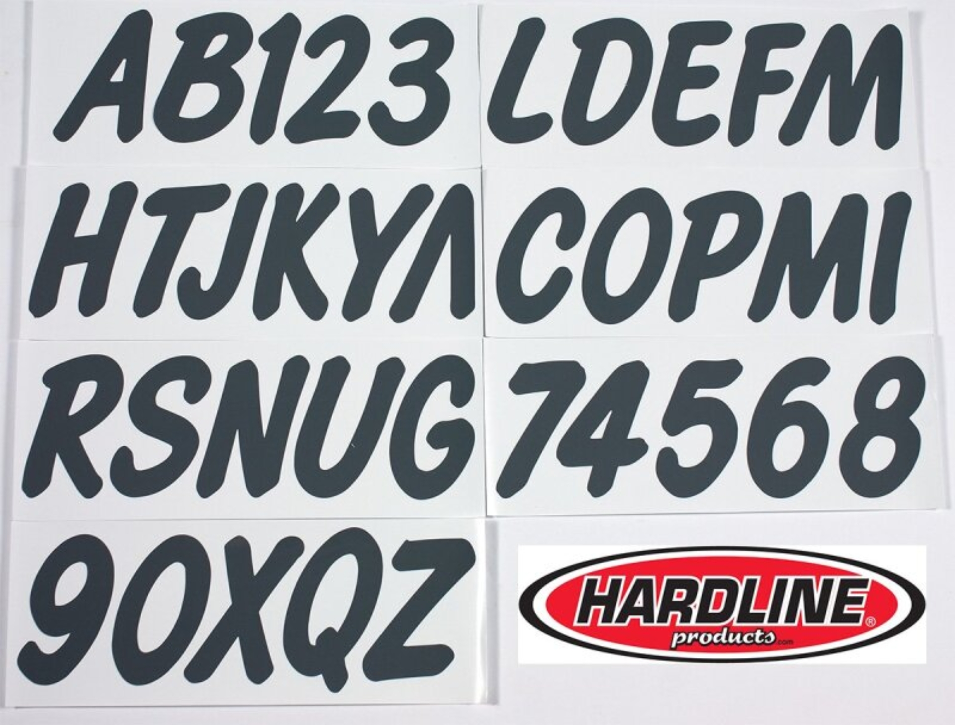 Picture of Hardline Boat Lettering Registration Kit 3 in. - 400 Dark Grey Solid