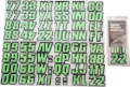 Picture of Hardline Snowmobile Lettering Registration Kit 2 in. - 500 Kiwi Green/Black