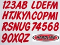 Picture of Hardline Boat Lettering Registration Kit 3 in. - 400 Lava Red Solid
