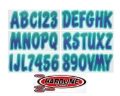 Picture of Hardline Boat Lettering Registration Kit 3 in. - 200 Purple/Teal