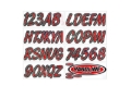 Picture of Hardline Boat Lettering Registration Kit 3 in. - 400 Red/Black