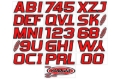 Picture of Hardline Boat Lettering Registration Kit 3 in. - 700 Red/Black