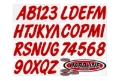 Picture of Hardline HRL Registration Letters Stickers/Decals/Banners - RED400EC