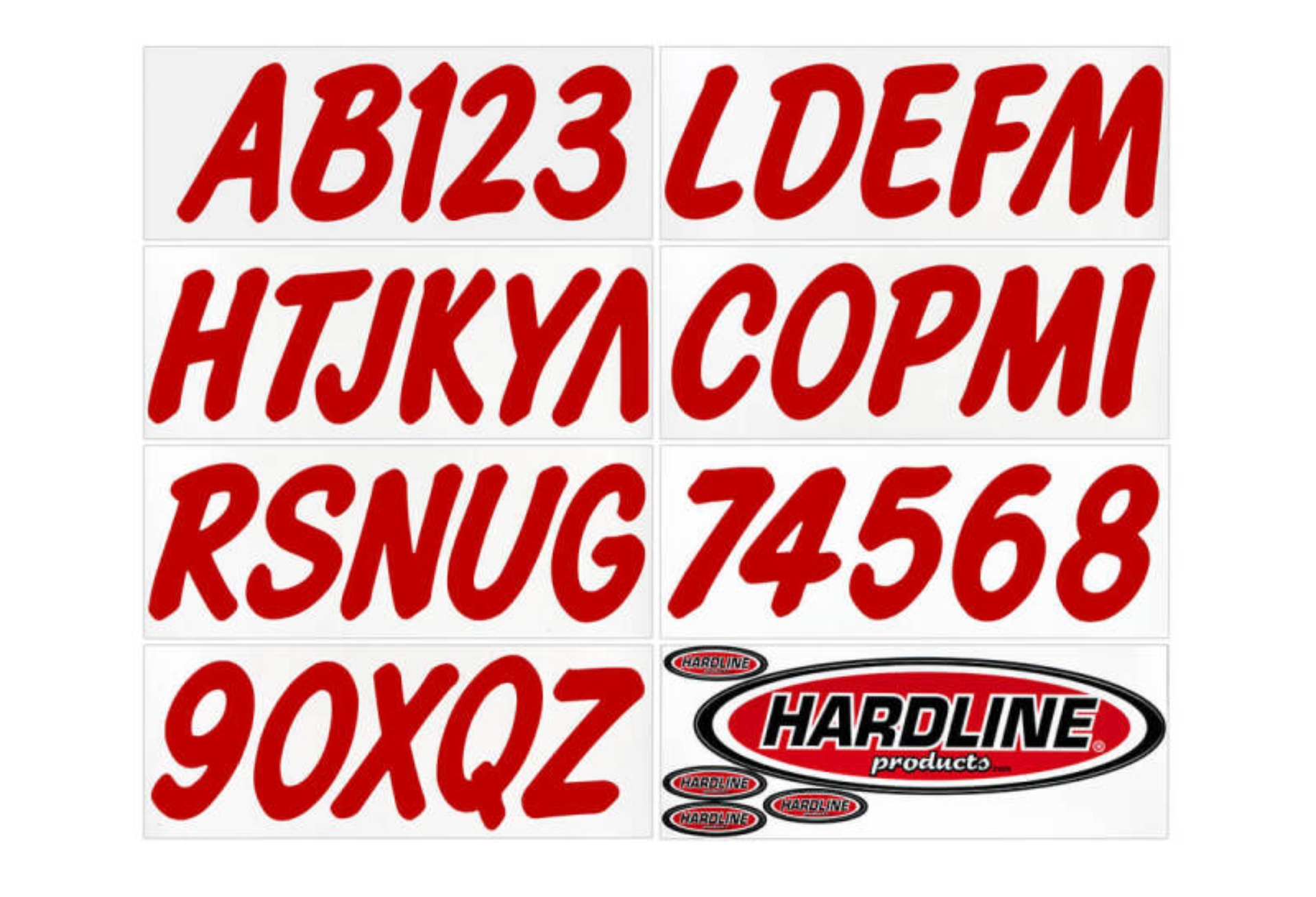 Picture of Hardline HRL Registration Letters Stickers/Decals/Banners - RED400EC