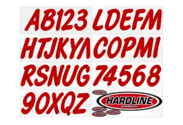 Picture of Hardline Boat Lettering Registration Kit 3 in. - 400 Red Solid