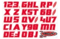 Picture of Hardline Boat Lettering Registration Installation Kit 3 in. - 900 Red