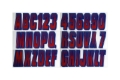 Picture of Hardline Boat Lettering Registration Kit 3 in. - 300 Red/Purple
