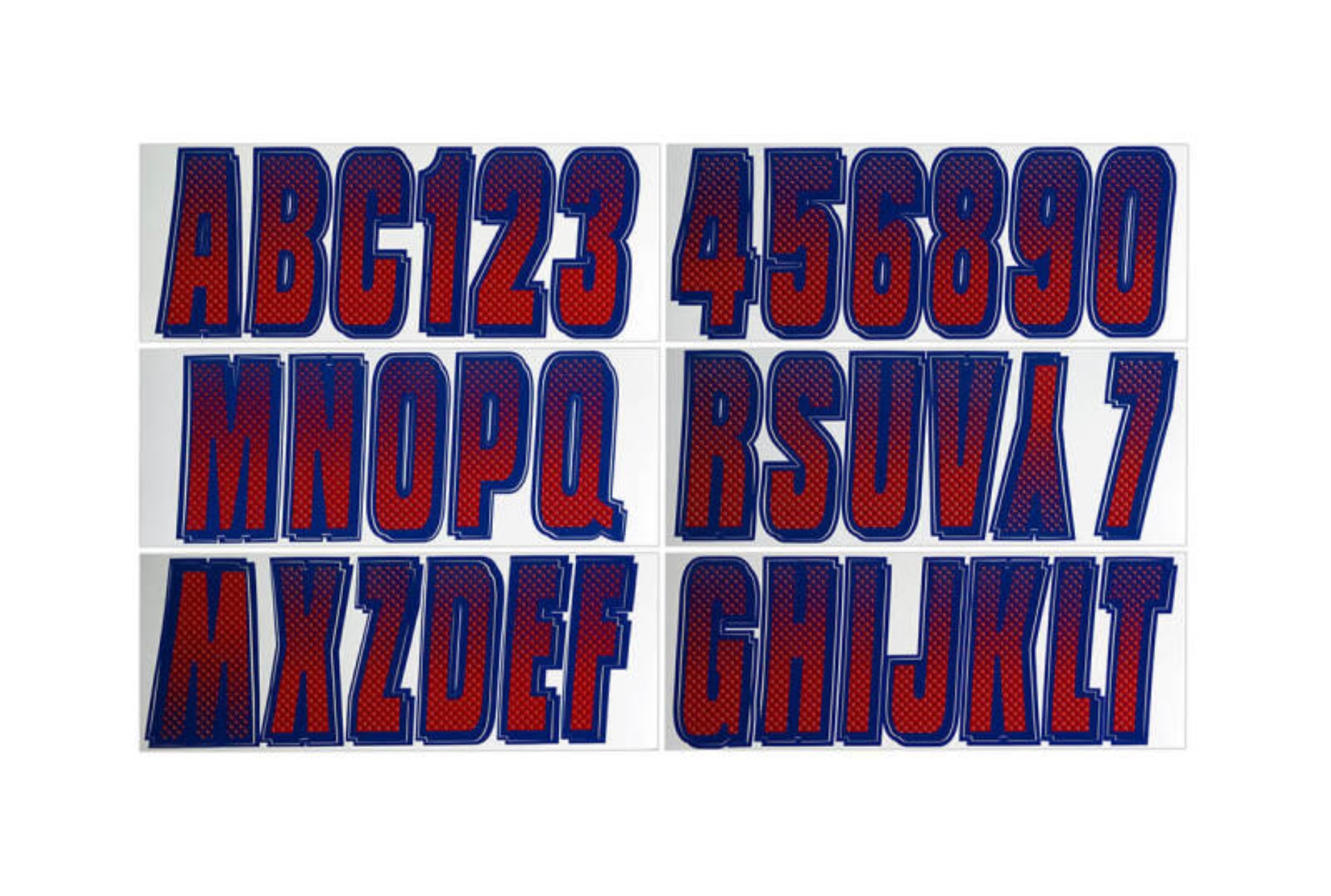 Picture of Hardline Boat Lettering Registration Kit 3 in. - 300 Red/Purple
