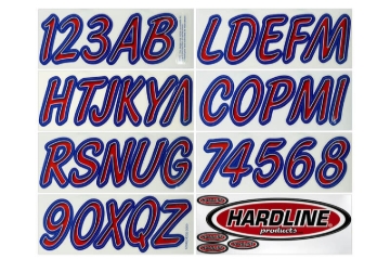 Picture of Hardline Boat Lettering Registration Kit 3 in. - 400 Red/Purple