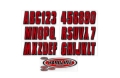Picture of Hardline Boat Lettering Registration Kit 3 in. - 320 Ox Blood Red/Black