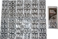 Picture of Hardline Snowmobile Lettering Registration Kit 2 in. - 500 Silver/Black