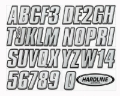Picture of Hardline Boat Lettering Registration Kit 3 in. - 800 Silver/Black