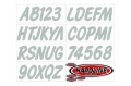 Picture of Hardline Boat Lettering Registration Kit 3 in. - 400 Silver Solid