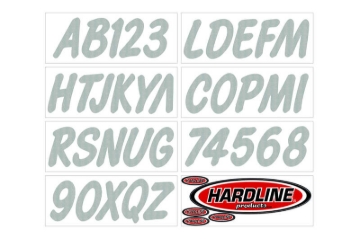 Picture of Hardline Boat Lettering Registration Kit 3 in. - 400 Silver Solid