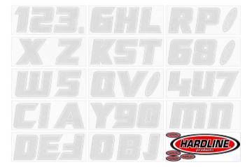 Picture of Hardline Boat Lettering Registration Installation Kit 3 in. - 900 Silver