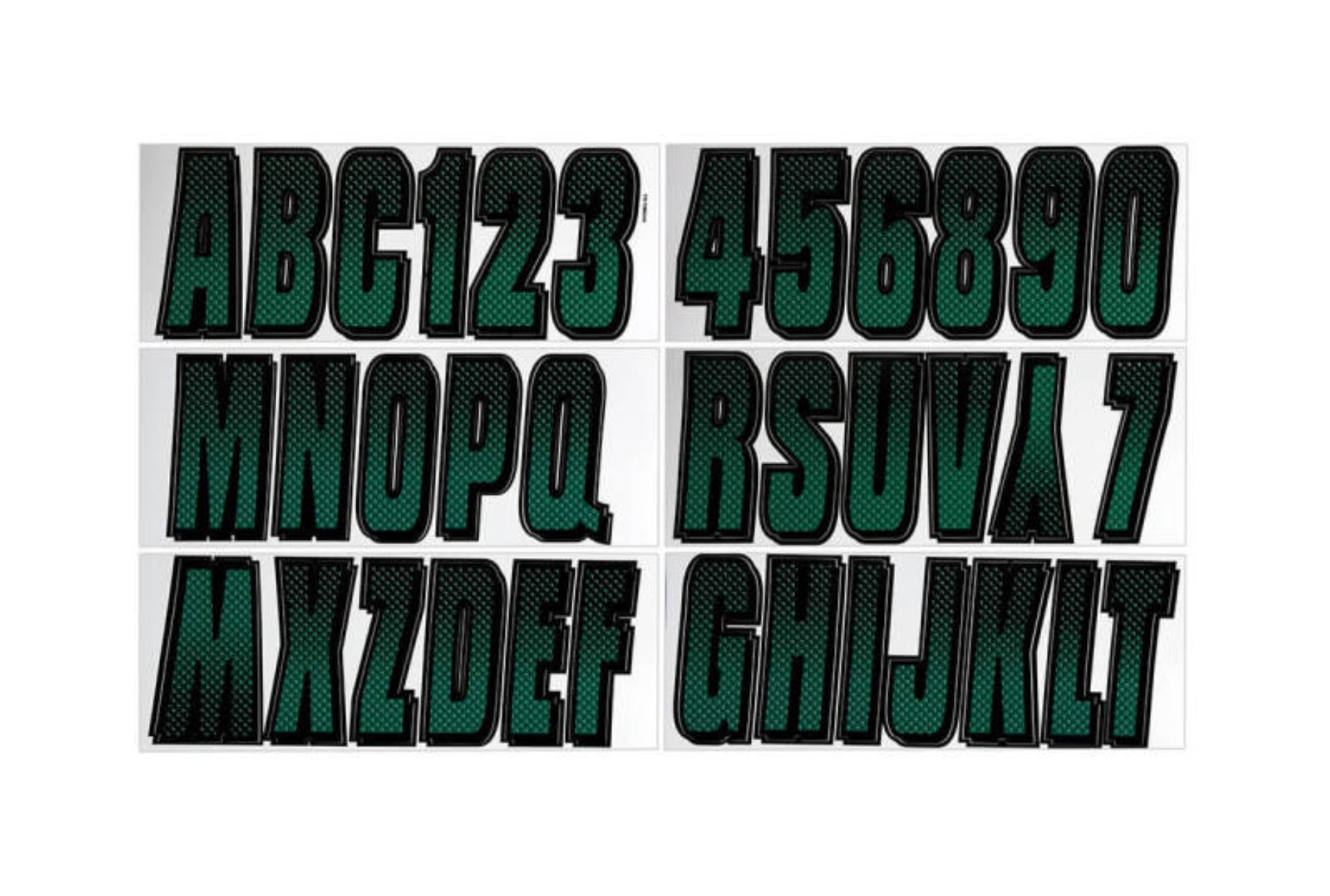 Picture of Hardline Boat Lettering Registration Kit 3 in. - 300 Forest Green/Black