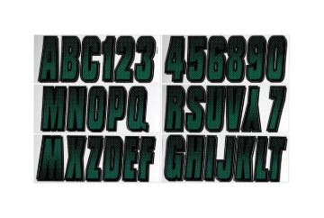 Picture of Hardline Boat Lettering Registration Kit 3 in. - 300 Forest Green/Black