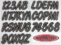 Picture of Hardline Boat Lettering Registration Kit 3 in. - 400 Titan Grey/Black