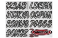 Picture of Hardline Boat Lettering Registration Kit 3 in. - 400 White/Black