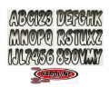 Picture of Hardline Boat Lettering Registration Kit 3 in. - 200 White/Black