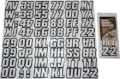 Picture of Hardline Snowmobile Lettering Registration Kit 2 in. - 500 White /Black