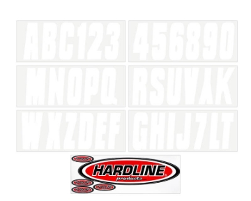 Picture of Hardline Boat Lettering Registration Kit 3 in. - 350 White Solid