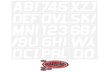 Picture of Hardline Boat Lettering Registration Kit 3 in. - 700 Solid White