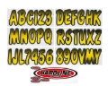 Picture of Hardline Boat Lettering Registration Kit 3 in. - 200 Yellow/Black