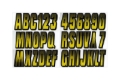 Picture of Hardline Boat Lettering Registration Kit 3 in. - 300 Yellow/Black