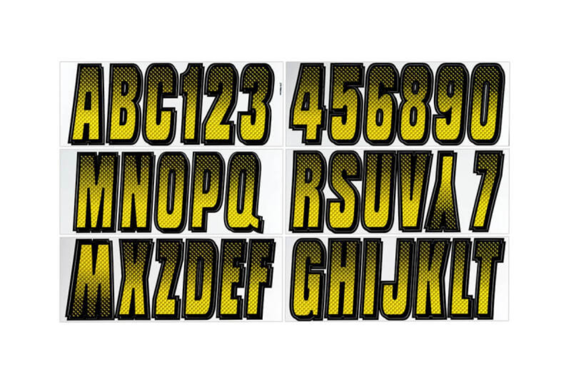 Picture of Hardline Boat Lettering Registration Kit 3 in. - 300 Yellow/Black