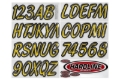 Picture of Hardline Boat Lettering Registration Kit 3 in. - 400 Yellow/Black