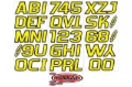 Picture of Hardline Boat Lettering Registration Kit 3 in. - 700 Yellow/Black