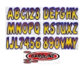 Picture of Hardline Boat Lettering Registration Kit 3 in. - 200 Yellow/Purple