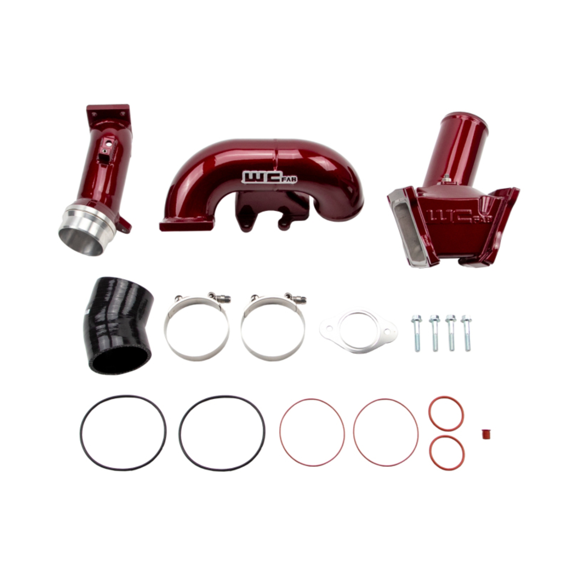 Picture of Wehrli 06-07 Chevrolet Duramax LBZ 3in. Y-Bridge Kit - WCFab Red