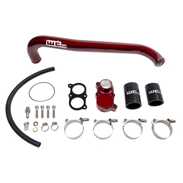 Picture of Wehrli 01-05 Duramax LB7/LLY Thermostat Housing Kit - Bronze Chrome