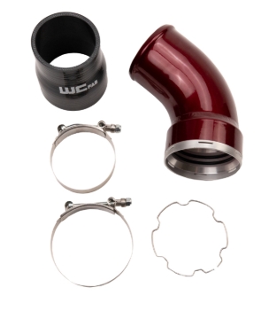 Picture of Wehrli 06-10 Duramax LBZ/LMM Intercooler Outlet Elbow Kit - Flat Black