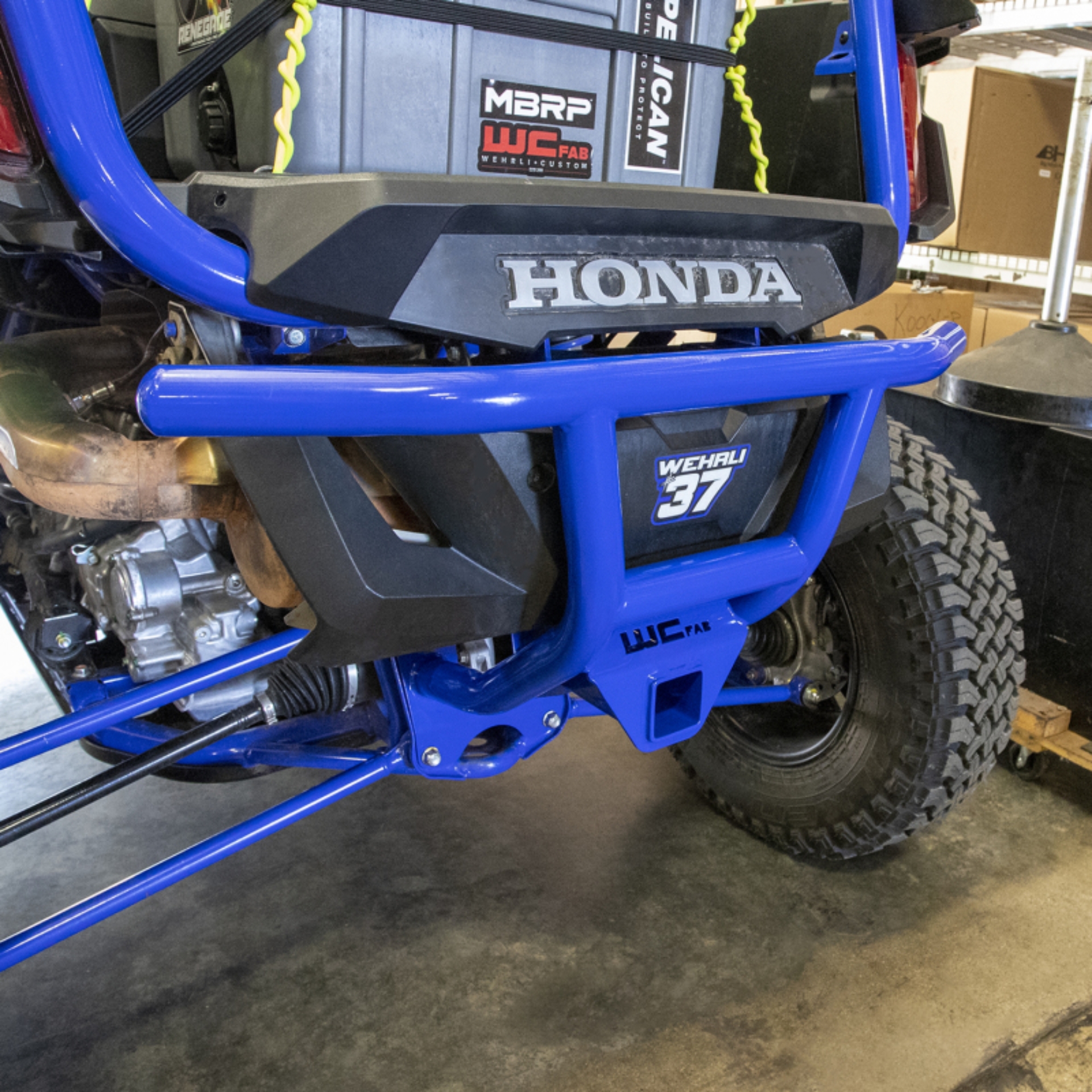 Picture of Wehrli 19-22 Honda Talon X/R Rear Bumper with Receiver Hitch - Talon Blue