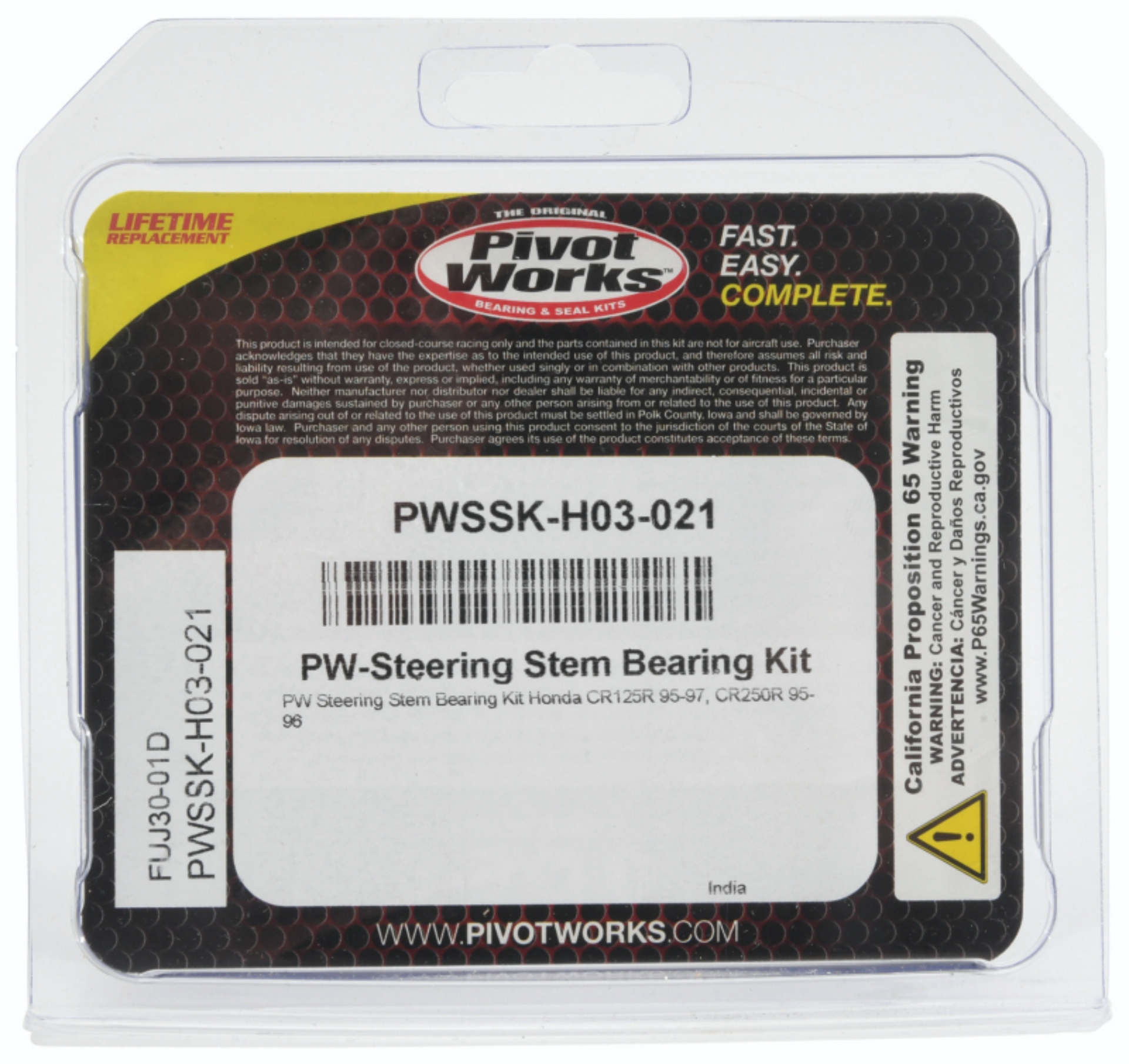 Picture of Pivot Works 95-97 Honda CR125R Steering Stem Bearing Kit