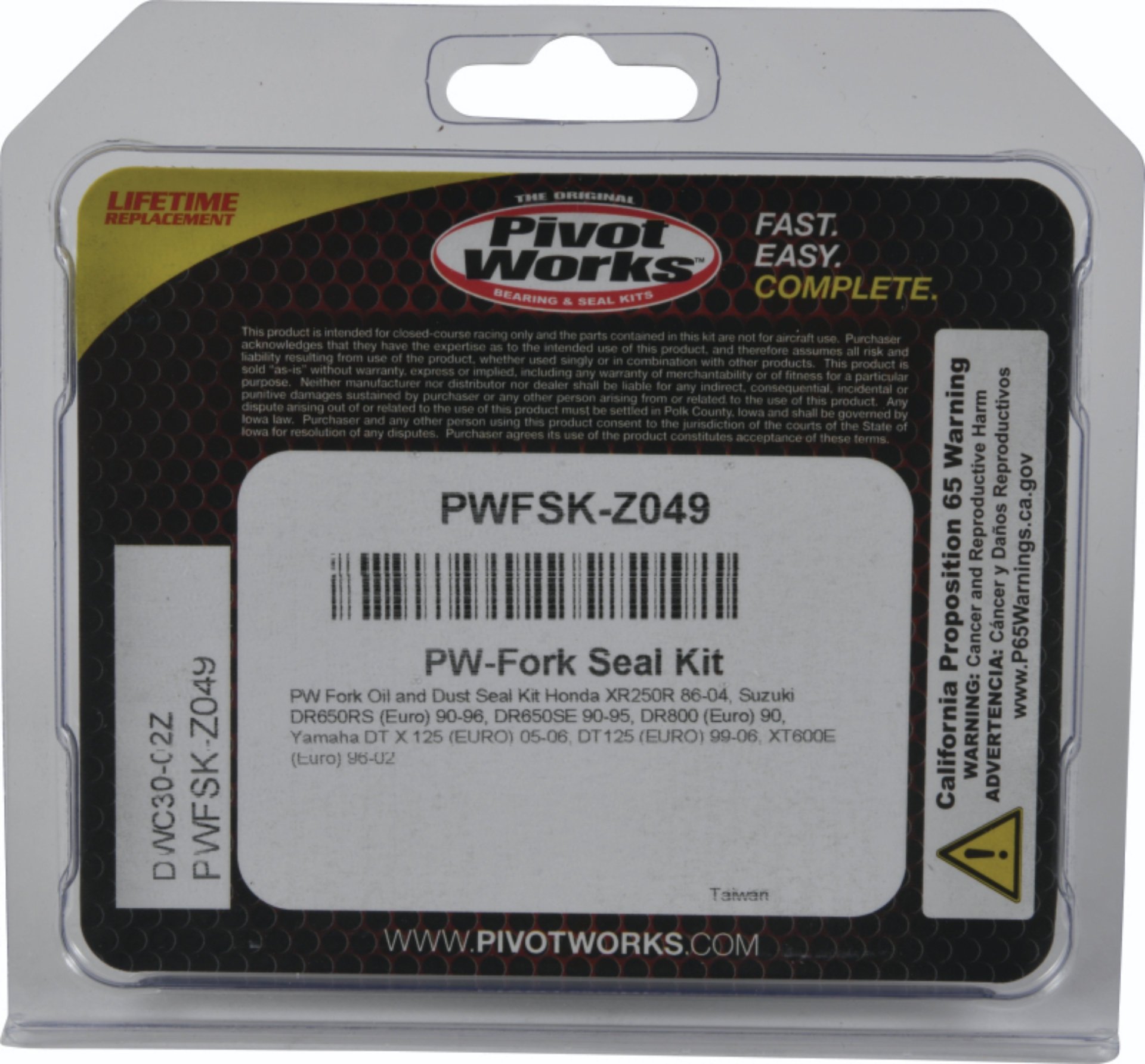 Picture of Pivot Works 86-04 Honda XR250R Fork Oil & Dust Seal Kit