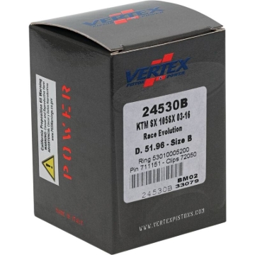 Picture of Vertex Piston 04-11 KTM 105 SX 105cc Cast Race Evolution Stroker Piston Kit 112cc 15mm