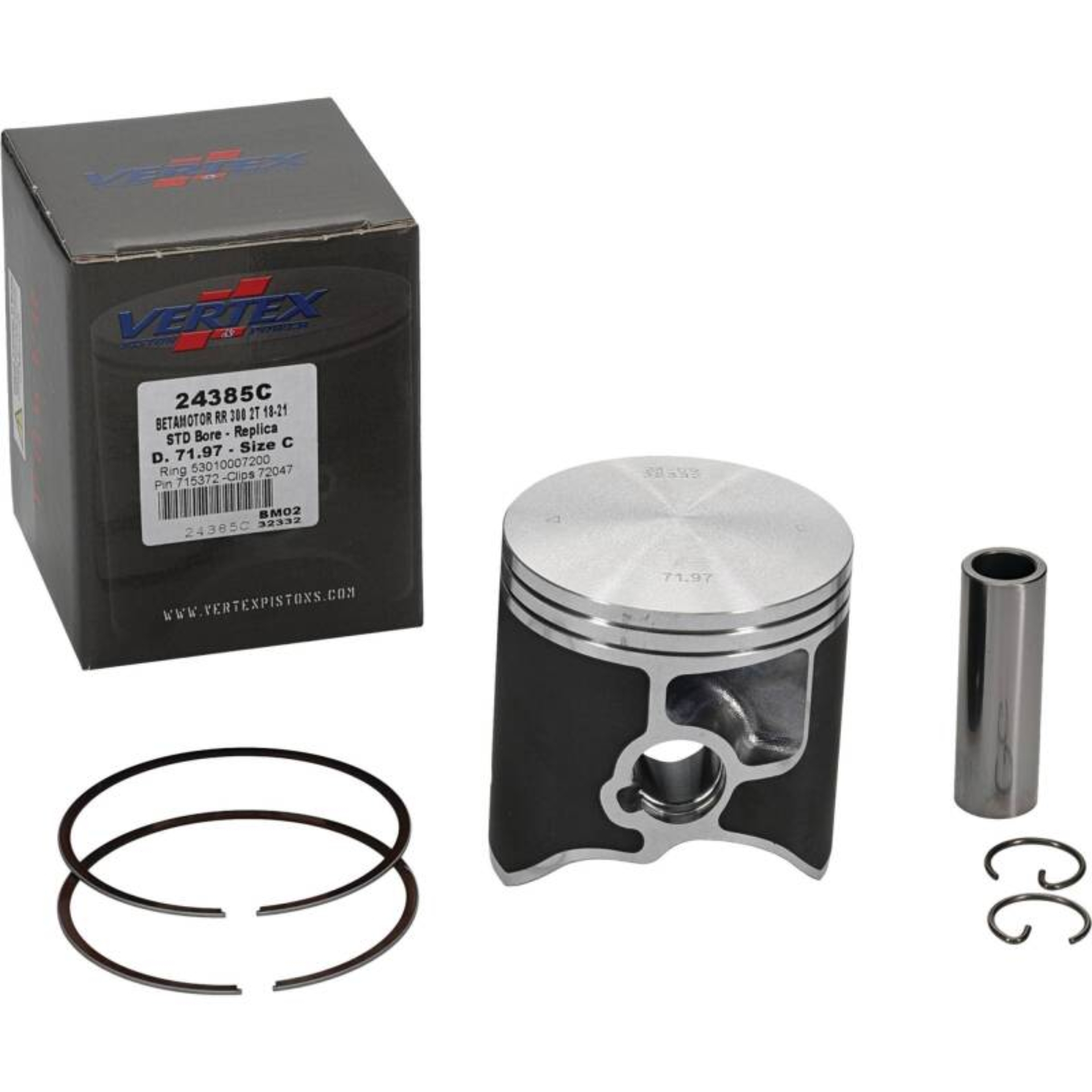 Picture of Vertex Piston 18-21 Beta RR 2T 300 300cc Cast Replica Piston Kit