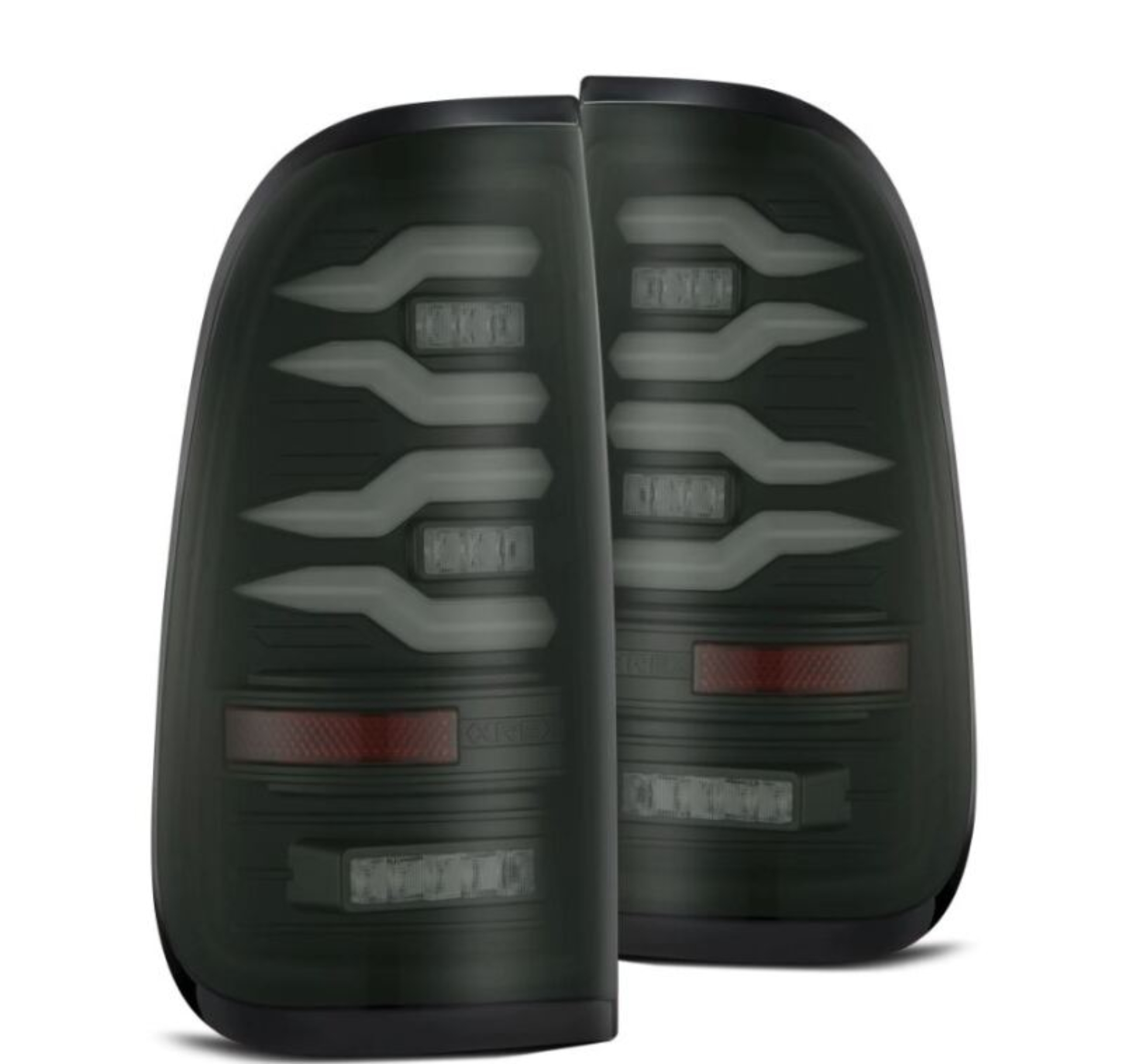 Picture of AlphaRex 97-03 Ford F150 / 99-16 Ford F250/F350/F450/F550 LUXX-Series LED Tail Lights - Black