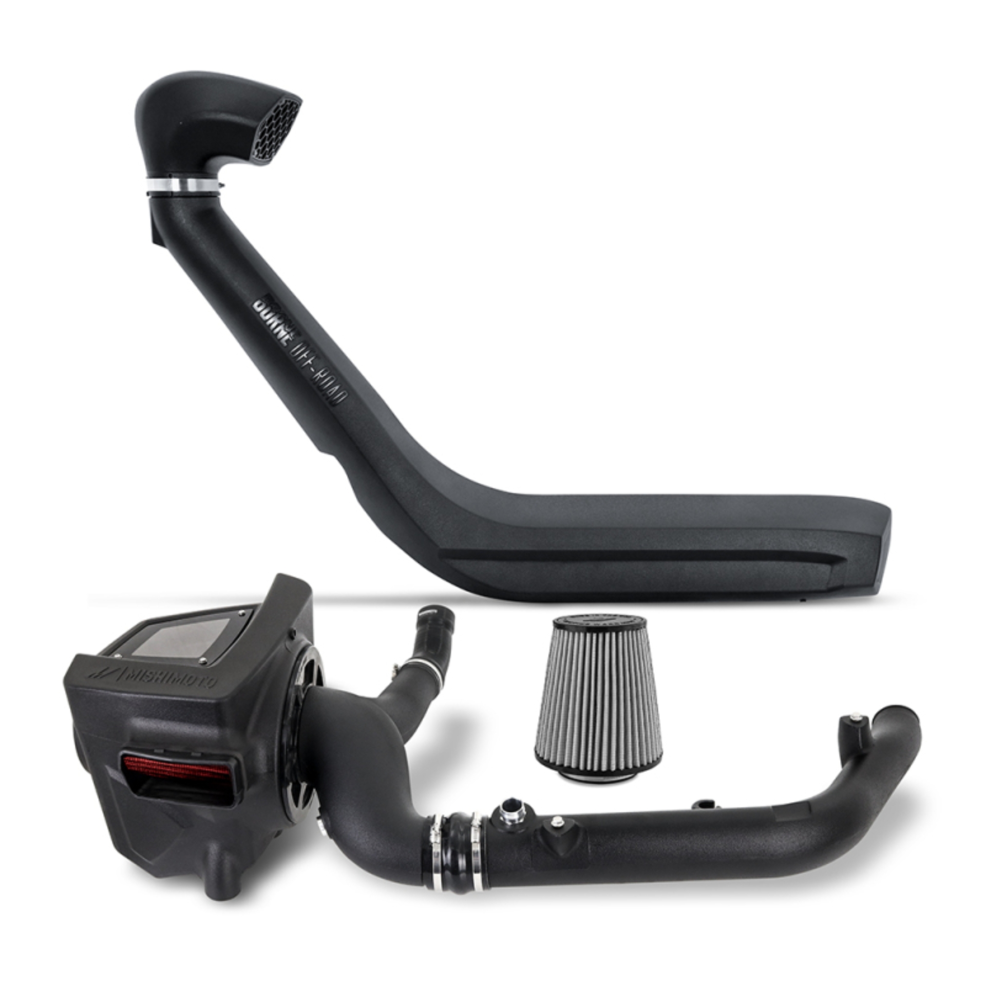 Picture of Mishimoto 2021+ Bronco 2.7L Intake/Snorkel Bundle - Dry Washable Filter